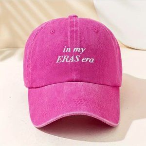 Hot pink "in my ERAS era" embroidered concert baseball cap